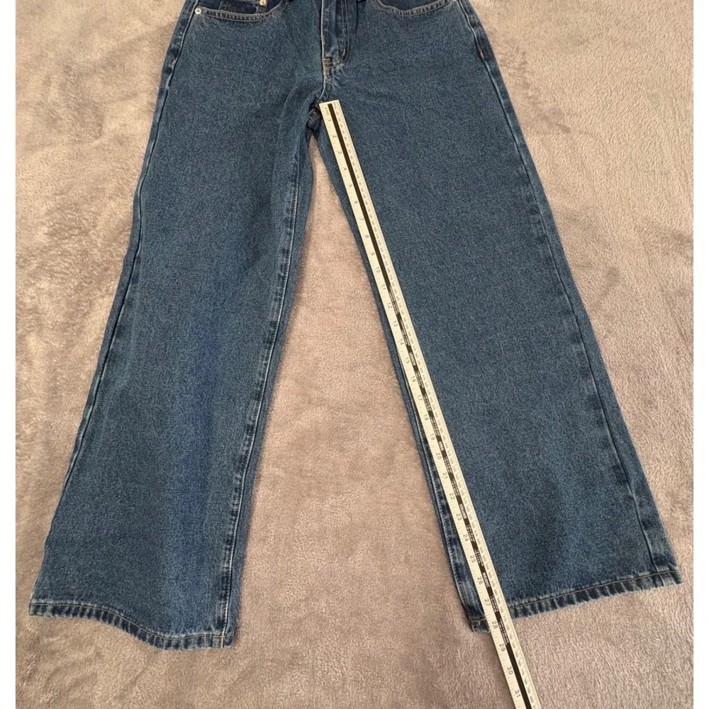 Edikted Wide Leg Jeans Womens XS Blue Washed High Rise 100% Cotton NWT - Picture 10 of 13